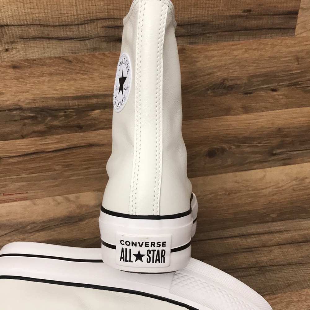 PLATFORM LEATHER CONVERSE EXTRA HIGH TOP BRAND NEW - Picture 15 of 15